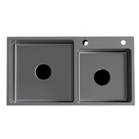 CHANGHONG 长虹 CH/ZSC020 纳米黑金刚水槽+整套下水+不锈钢抽拉龙头 黑色 720*400mm