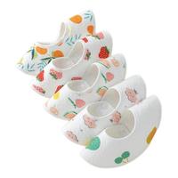 USBETTAS 贝肽斯 BKSW212-H 婴儿防水围嘴 加宽升级圆弧款 5条装 清新时代 L码