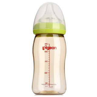 pigeon 贝亲 经典自然实感系列 PPSU奶瓶 绿色 160ml SS 0月++240ml M 3月+