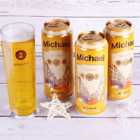米歇尔 拉格黄啤酒  500ml*6罐装