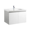 MOEN 摩恩 罗亚系列 现代浴室柜+龙头 珍珠白 600mm