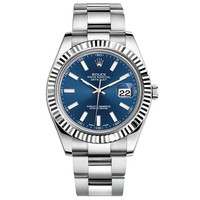 ROLEX 劳力士 日志型系列 41毫米自动上链腕表 116334-72210 蓝盘版