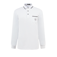 JOEONE 九牧王 男士长袖POLO衫 TTV1A40117 光学白 175/96A