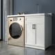 赛诺纳美 太空铝洗衣机浴室柜组合套装 经典白100cm