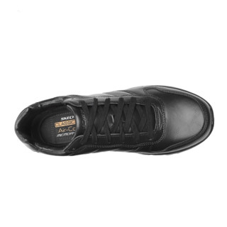 SKECHERS 斯凯奇 USB系列 男士休闲皮鞋 65411 全黑色 42