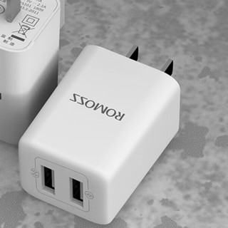 ROMOSS 罗马仕 TK12S 手机充电器 双USB-A 10.5W 白色