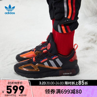 adidas 阿迪达斯 官网三叶草ZX 2K BOOST男女经典运动鞋GY1209 黑/红/橙色 41(255mm)