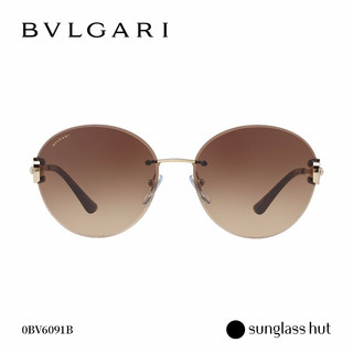 BVLGARI 宝格丽 女款圆形无框渐变 太阳镜 墨镜 0BV6091B