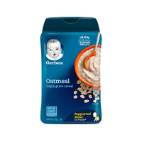 Gerber 嘉宝 美国嘉宝进口宝宝婴儿辅食燕麦米粉1段6个月以上