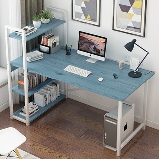 人文成家 时尚电脑桌 蓝松木色 1.2m