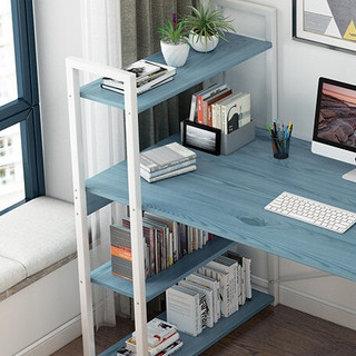 人文成家 时尚电脑桌 蓝松木色 1.2m