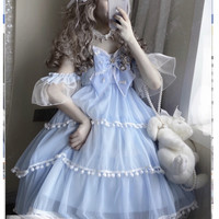 逗酱原创 Lolita洛丽塔 小雪糕 三段式纯色jsk