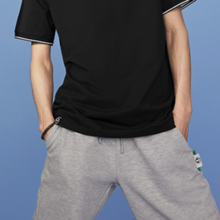 HLA 海澜之家 男士短袖POLO衫 HNTPW2U002A 黑色 XL