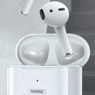 REMAX 睿量 TWS-10i 半入耳式真无线动圈降噪蓝牙耳机 莫兰迪白