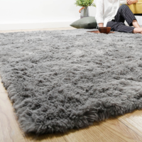 FOOJO 富居 加厚长绒客厅地毯 慵懒风 160*230cm烟灰色