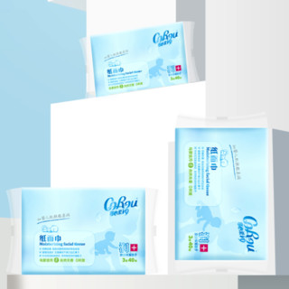 CoRou 可心柔 V9润+系列 婴儿纸面巾 自然无香型 40抽
