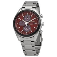 SEIKO 精工 Chronograph Quartz Red Dial Mens Watch SSC771P1