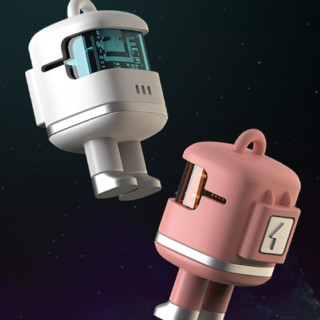 mfish 黑鱼 宇航员系列 手机充电器 Type-C 20W+Type-C转Lightning 数据线 粉色