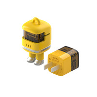 mfish 黑鱼 宇航员系列 手机充电器 Type-C 20W+Type-C转Lightning 数据线 黄色