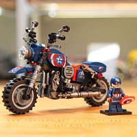 图思迪 樂高成年高难度钢铁侠美国队长人仔拼装益智摩托车积木玩具男孩子