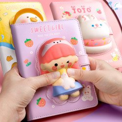 kabaxiong咔巴熊解压本减压笔记本学生超萌可爱少女心创意卡通手账本