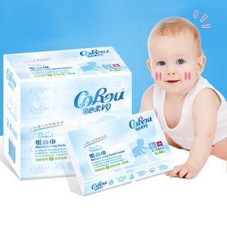 CoRou 可心柔 V9润+系列 婴儿纸面巾 自然无香型 60抽*30包