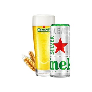 Heineken 喜力 啤酒组合装 2口味 330ml*15罐（经典330ml*12罐+星银330ml*3罐）