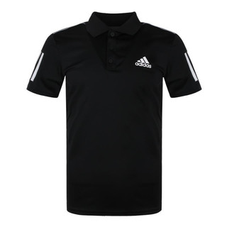 adidas 阿迪达斯 Climacool清风系列 CLUB 3STR POLO 男子POLO衫 DU0848 黑色