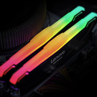 Lenovo 联想 16GB(8G×2)套装 DDR4 3200频率 台式机内存条-炫光RGB灯条