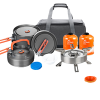 Fire-Maple 火枫 户外野营套装 黑色 (擎天气炉+盛宴4+L包+G58*2)