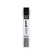 uni 三菱铅笔 UL-1405 自动铅笔替芯 黑色 0.5mm 2H 12支装