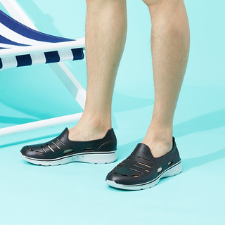 SKECHERS 斯凯奇 H2 GO系列 男士休闲凉鞋 54271 黑色 39.5