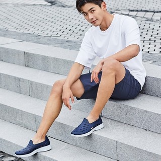 SKECHERS 斯凯奇 H2 GO系列 男士休闲凉鞋 54270 海军蓝色/灰色 42.5