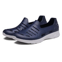 SKECHERS 斯凯奇 H2 GO系列 男士休闲凉鞋 54270 海军蓝色/灰色 39.5