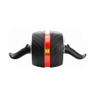 SUNCAO 双超 腹肌轮收腹机自动回弹巨轮运动健身器材 SC-WXL06黑紫色