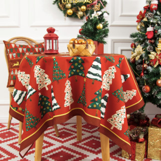 橙色回忆 圣诞系列 北欧印花桌布 120*160cm 百树款