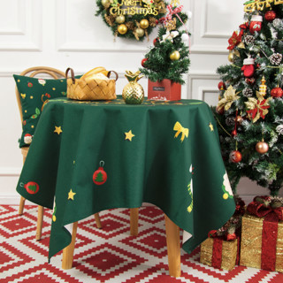 橙色回忆 圣诞系列 北欧印花桌布 110*170cm 蝴蝶结款