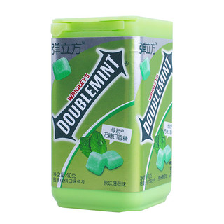 DOUBLEMINT 绿箭 弹立方 无糖口香糖 原味薄荷味 40g