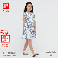 UNIQLO/优衣库 合作款 童装/女童 Marimekko 牛仔连衣裙(水洗产品)438486优衣库 60 浅蓝色 110cm(110/56)
