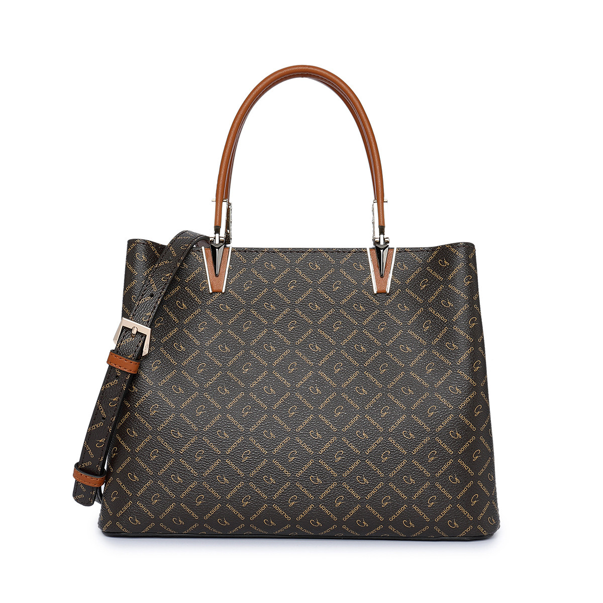 goldlion 金利来 女士手提包 fc221920-1c34 黄棕