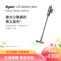 dyson 戴森 无绳吸尘器V12 Detect Slim TC Extra无绳吸尘器(镍色)家用充电手持式 官方正品