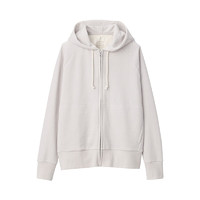 MUJI 無印良品 女士连帽卫衣外套 BBQ01A0S 银灰色 XXL