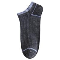 YUZHAOLIN 俞兆林 男士纯棉短筒袜套装 条纹款 10双装 深灰