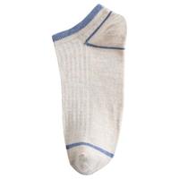 YUZHAOLIN 俞兆林 男士纯棉短筒袜套装 条纹款 10双装 米白