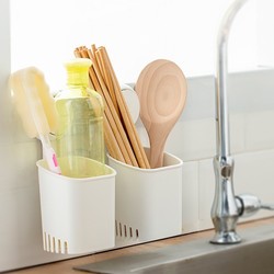 TAILI 太力 牙刷置物架牙膏梳子厨房筷子卫生间浴室置物架收纳盒筒壁挂1个装