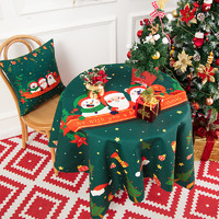 橙色回忆 圣诞系列 北欧印花桌布 110*110cm 满星款