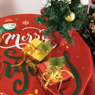 橙色回忆 圣诞系列 北欧印花桌布 140*200cm 彩带款