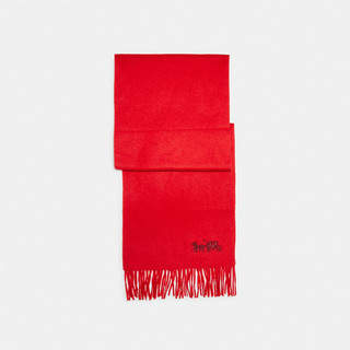 COACH 蔻驰 女士羊绒围巾 F76393RCK 红色 183*30.5cm
