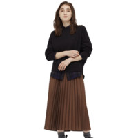 UNIQLO 优衣库 女士百褶半身裙 439491 浅褐色 XL