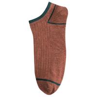 YUZHAOLIN 俞兆林 男士纯棉短筒袜套装 条纹款 10双装(酒红*5+深蓝*5)